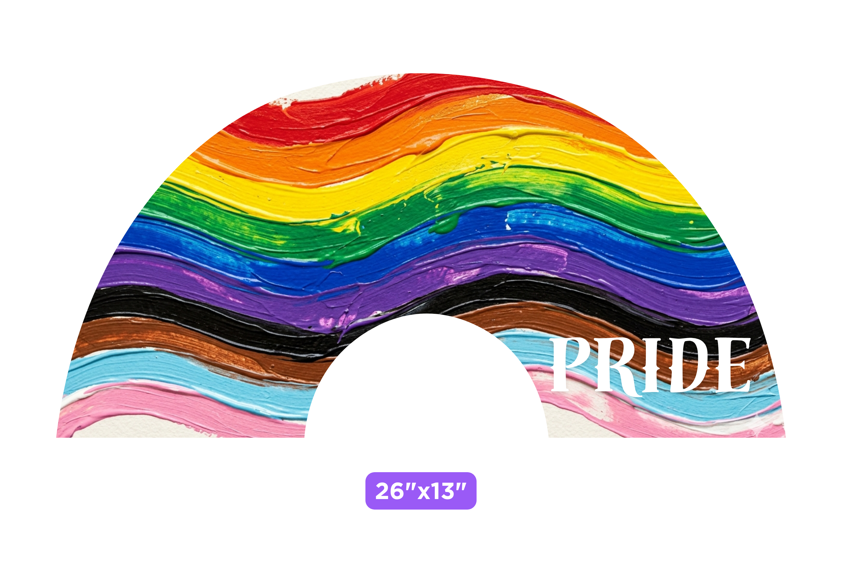 PRIDE Rainbow Clack Fan
